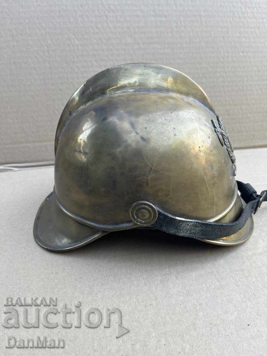 Auction Original German Firefighter Helmet, Early 20th Century Auction Original German Firefighter Helmet, Early 20th Century