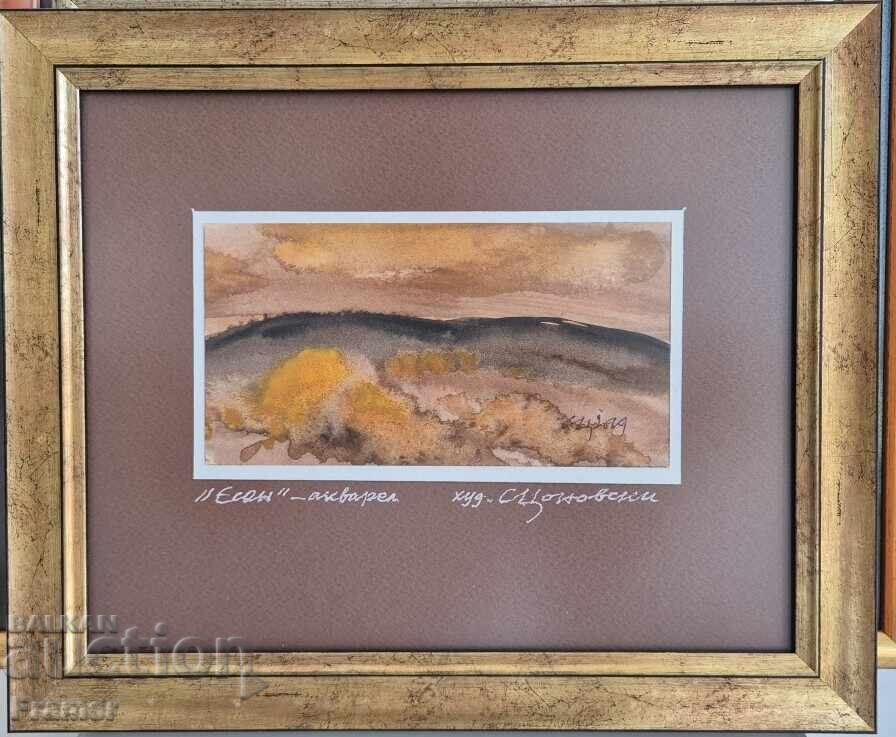 Watercolor by the great artist STOLETNIKA Sava Tsonovski 12A