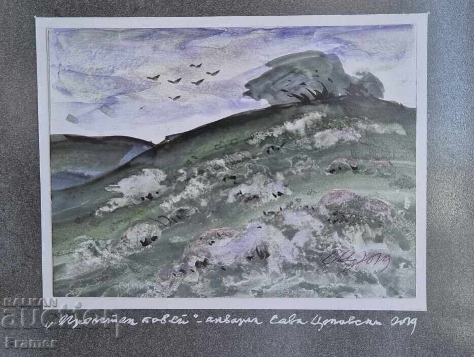 Watercolor by the great artist STOLETNIKA Sava Tsonovski 12lv with price 270.00 BGN | € 138.05