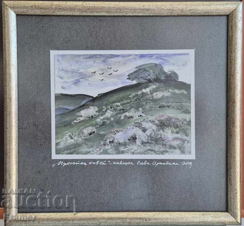 Watercolor by the great artist STOLETNIKA Sava Tsonovski 12lv