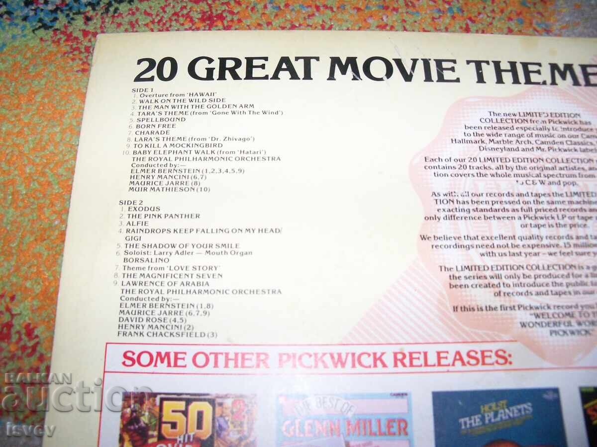 Δημοπρασία Η Βασιλική Φιλαρμονική Ορχήστρα – 20 Μεγάλα Θέματα Κινηματογράφου