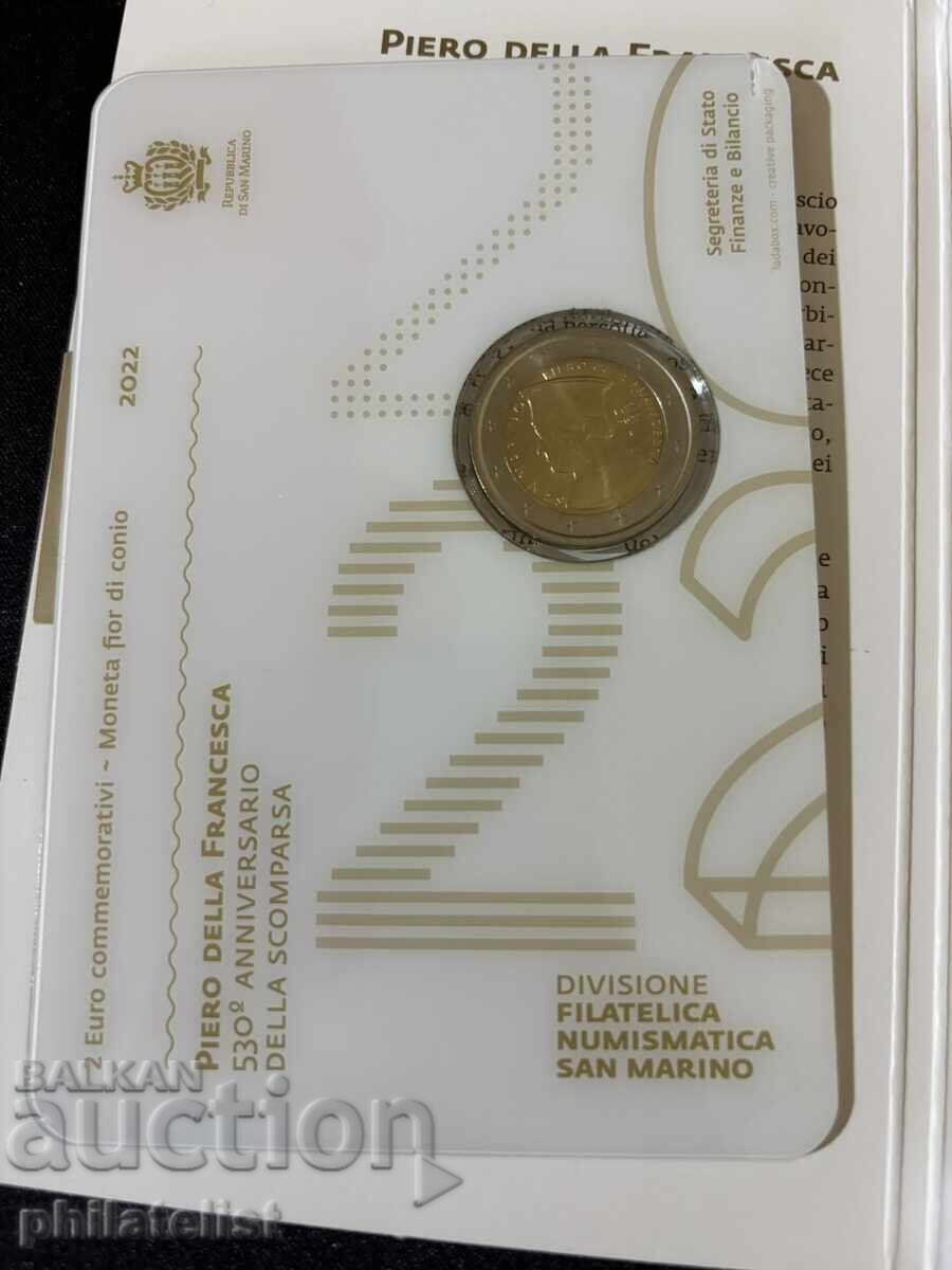 Доставка на Сан Марино 2022 – 2 евро - Пиеро дела Франческа / Francesca Доставка на Сан Марино 2022 – 2 евро - Пиеро дела Франческа / Francesca