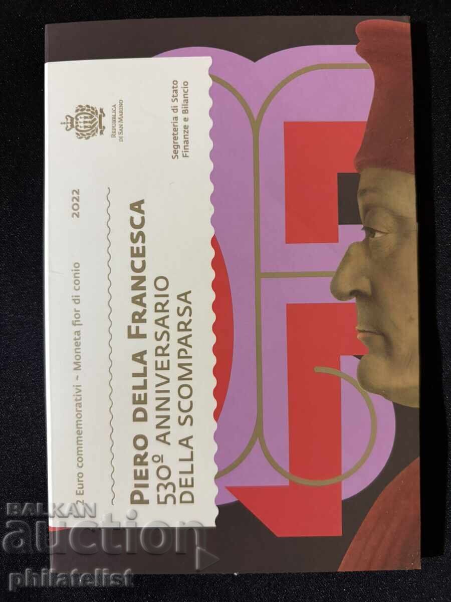 Сан Марино 2022 – 2 евро - Пиеро дела Франческа / Francesca Сан Марино 2022 – 2 евро - Пиеро дела Франческа / Francesca