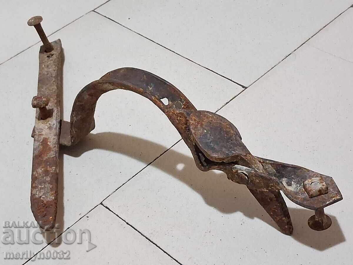 Μάνταλο από σφυρήλατο σίδερο αντίκα, κλειδαριά, μάνδαλο για πύλη αντίκα Μάνταλο από σφυρήλατο σίδερο αντίκα, κλειδαριά, μάνδαλο για πύλη αντίκα