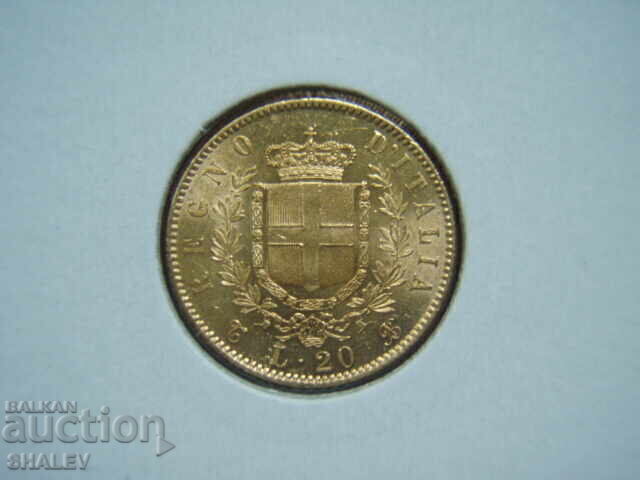 20 Lire 1862 Italy - AU/Unc (gold) with price 1519.89 BGN | € 777.11