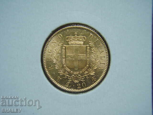 Auction  20 Lire 1862 Italy - AU/Unc (gold)