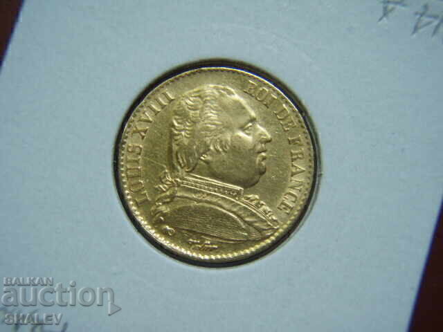 20 Franci 1814 A Franța (20 franka Frantsiya) /2/ - AU (zlato) - 5