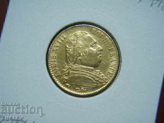 20 Franci 1814 A Franța (20 franka Frantsiya) /2/ - AU (zlato) - 6