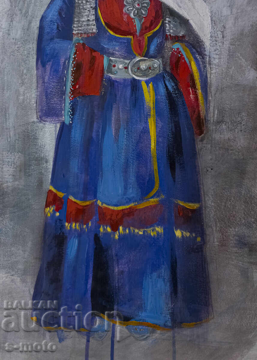 Картина гваш сценография женски портрет с цена 300.00 лв. | € 153.39