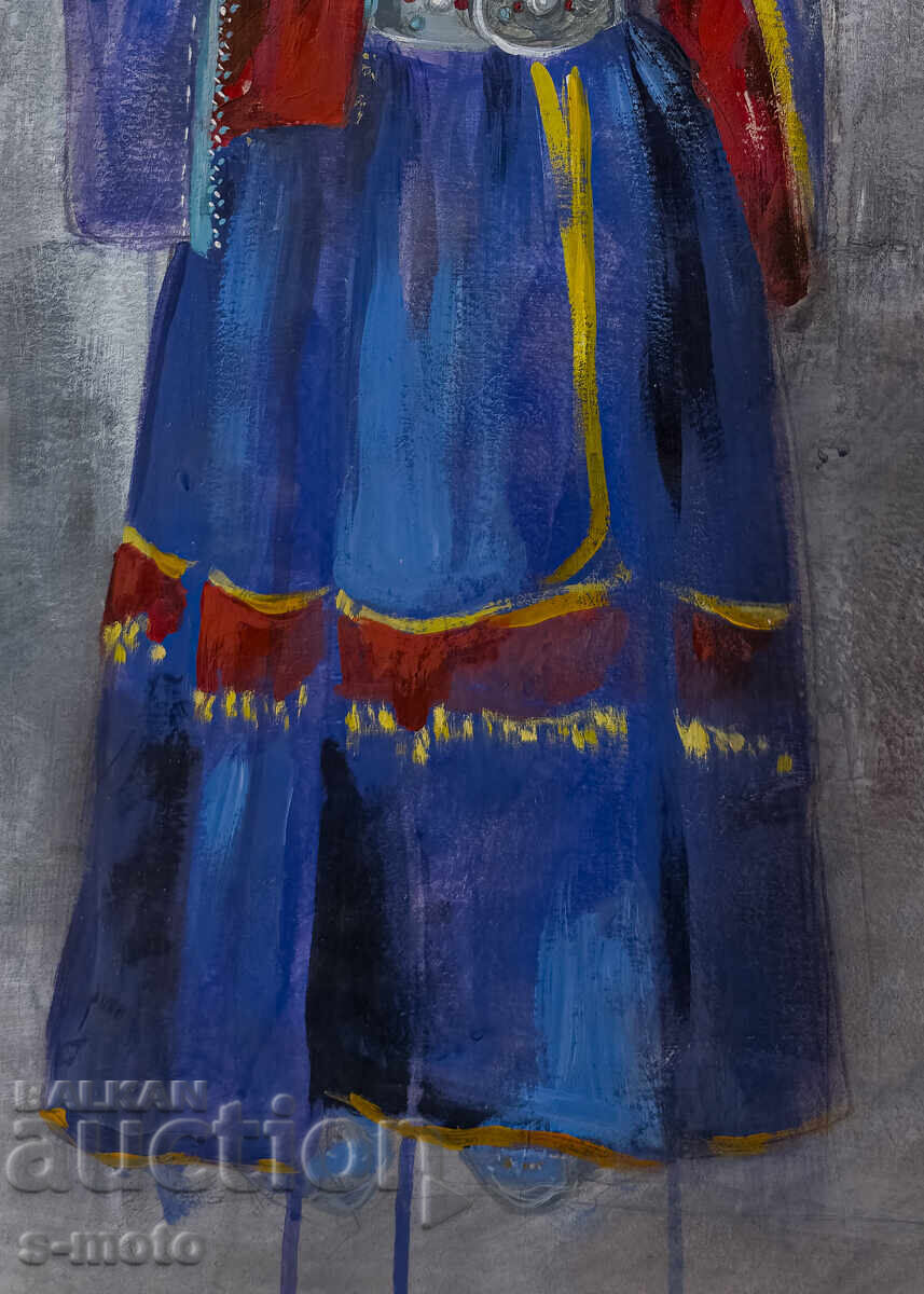 Аукцион Картина гваш сценография женски портрет