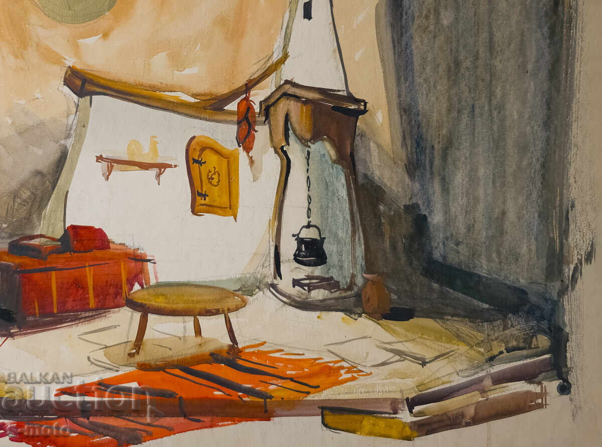 Картина акварел сценография интериор с цена 250.00 лв. | € 127.82