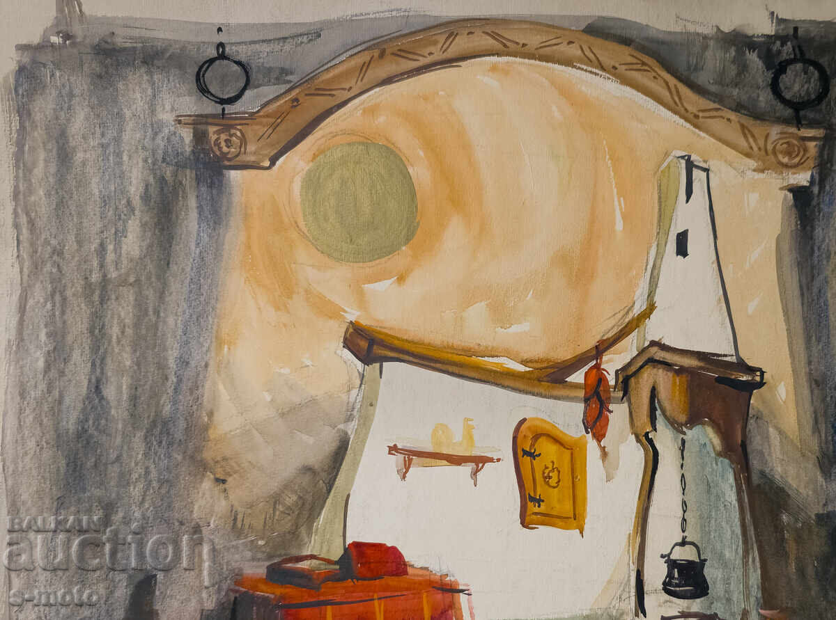 Картина акварел сценография интериор - 5