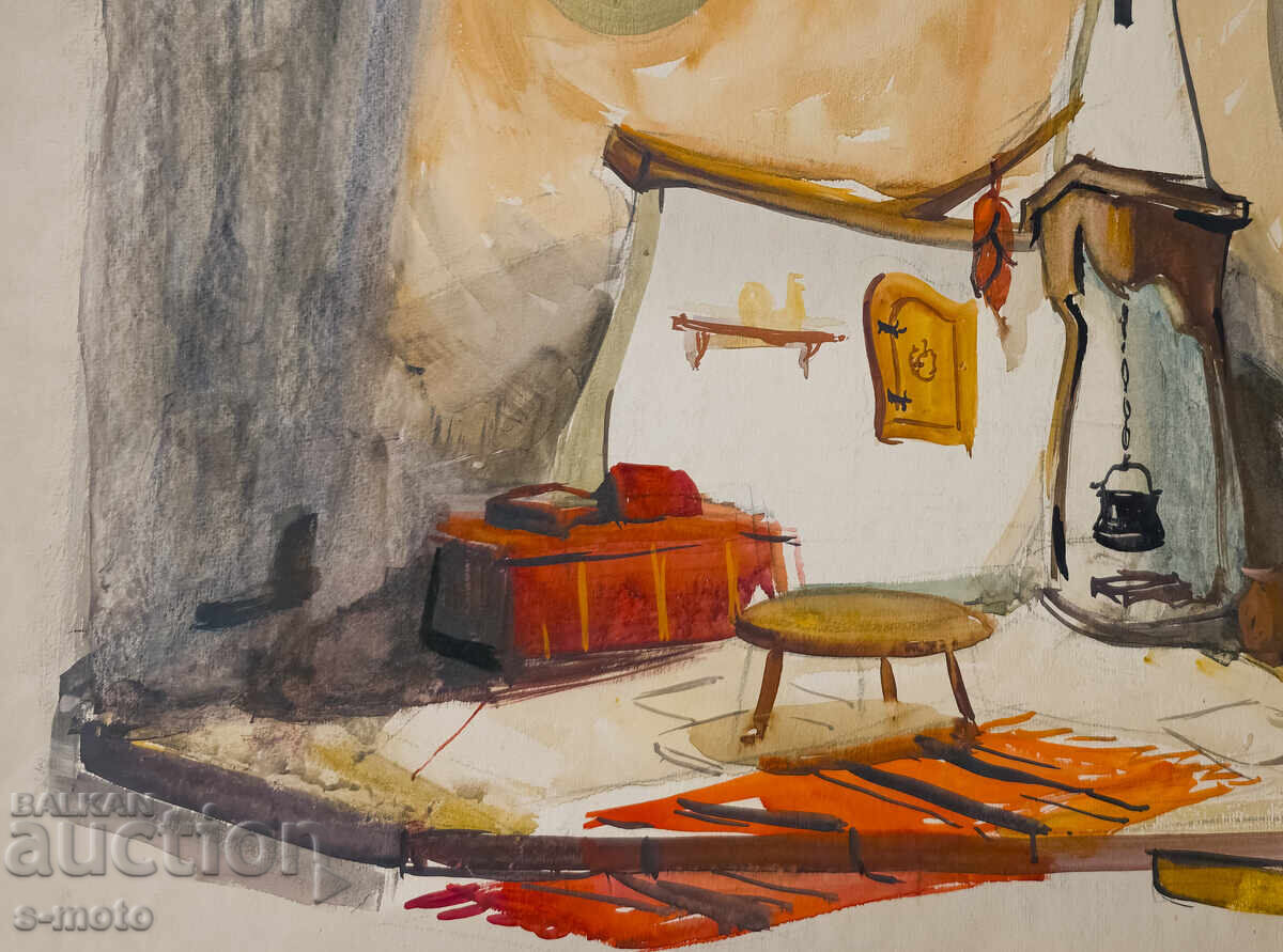 Картина акварел сценография интериор - 6