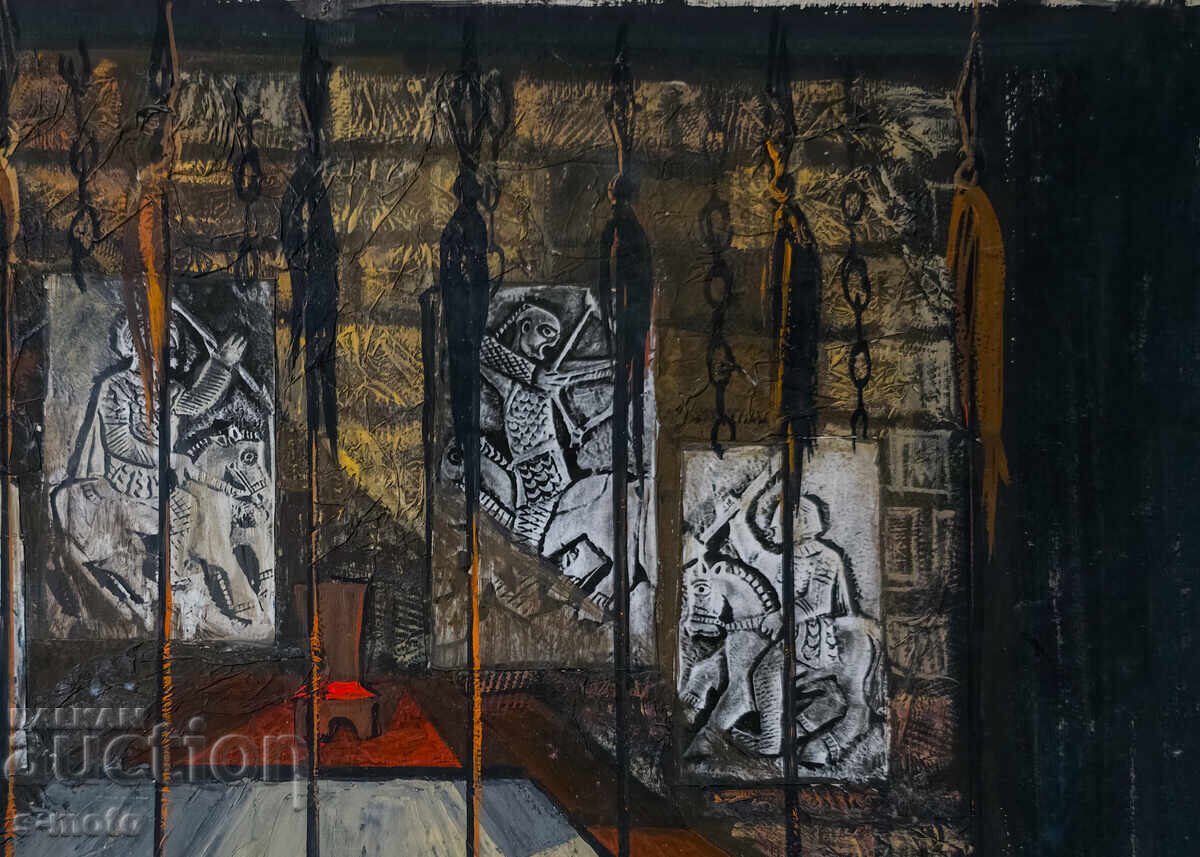 Картина гваш сценография интериор - 5 Картина гваш сценография интериор - 5