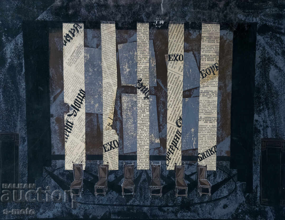 Картина гваш сценография интериор - 6