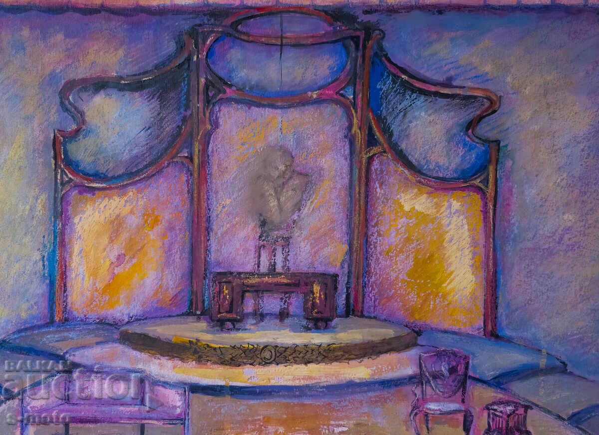 Доставка на Картина гваш сценография интериор Доставка на Картина гваш сценография интериор