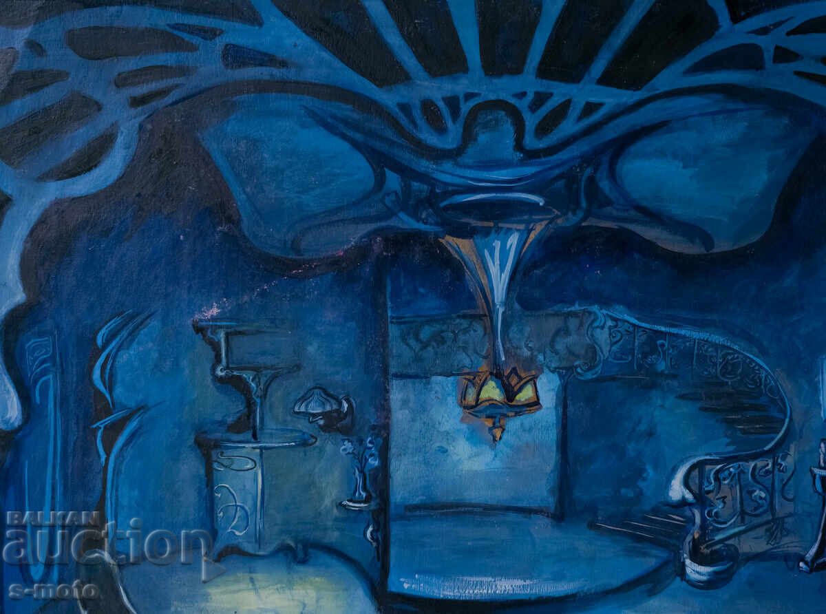 Δημοπρασία Έργο γκουάς, σκηνογραφία, εσωτερικό