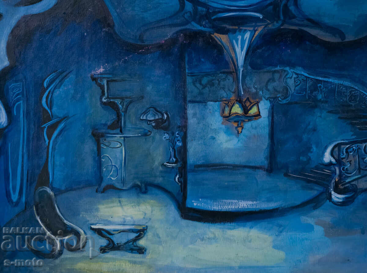 Παράδοση Έργο γκουάς, σκηνογραφία, εσωτερικό