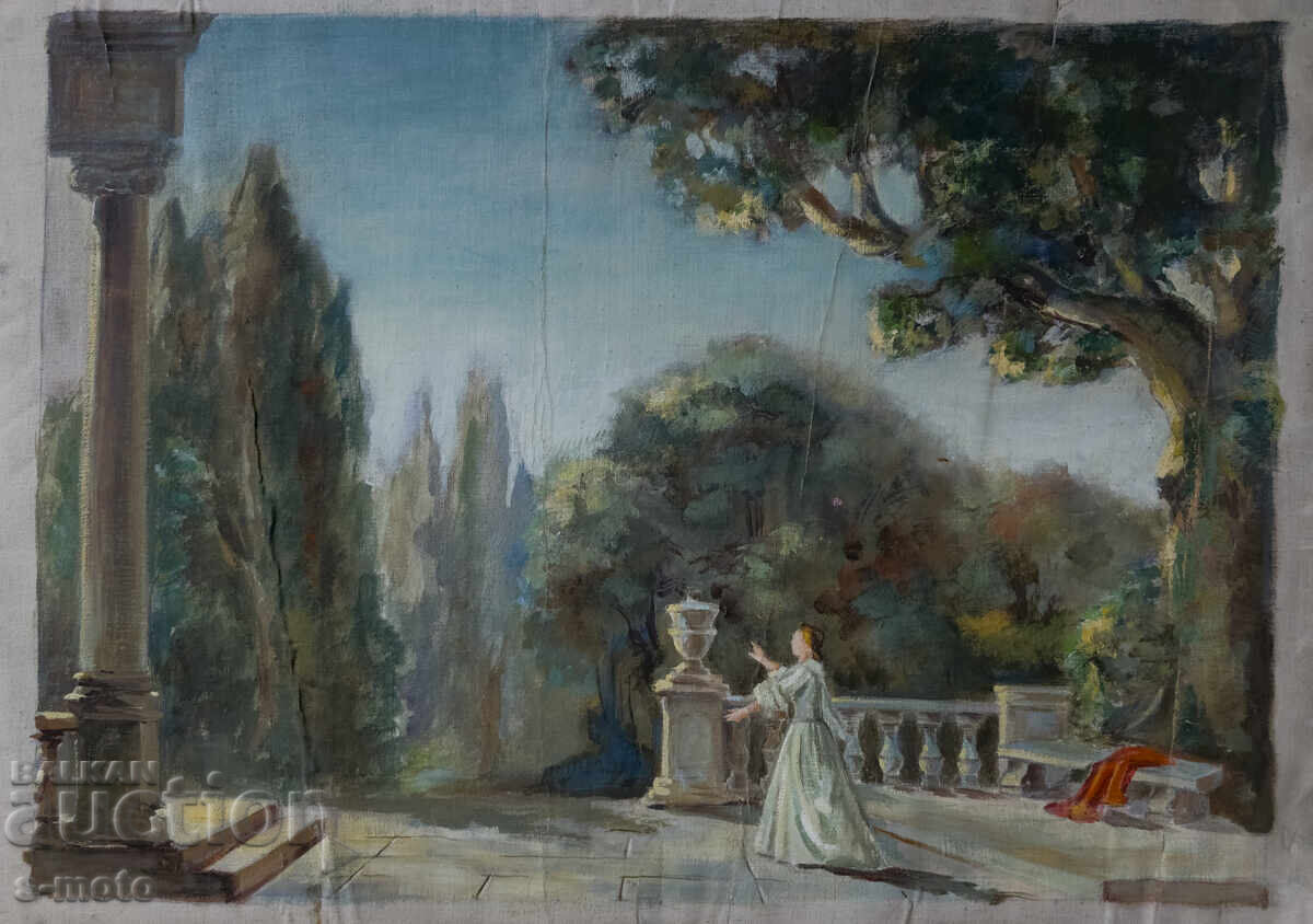 Παλιός ελαιογραφικός πίνακας τοπίου με τιμή 450.00 BGN | € 230.08