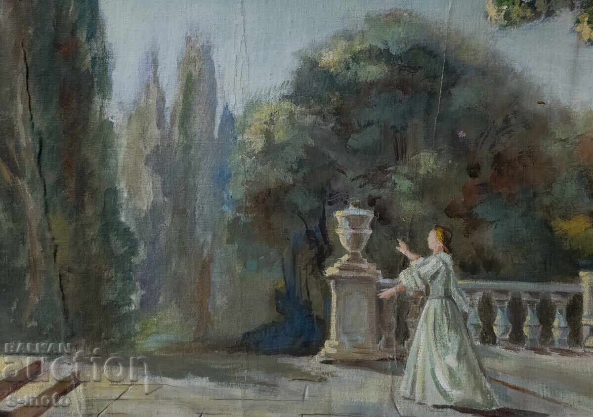 Δημοπρασία Παλιός ελαιογραφικός πίνακας τοπίου