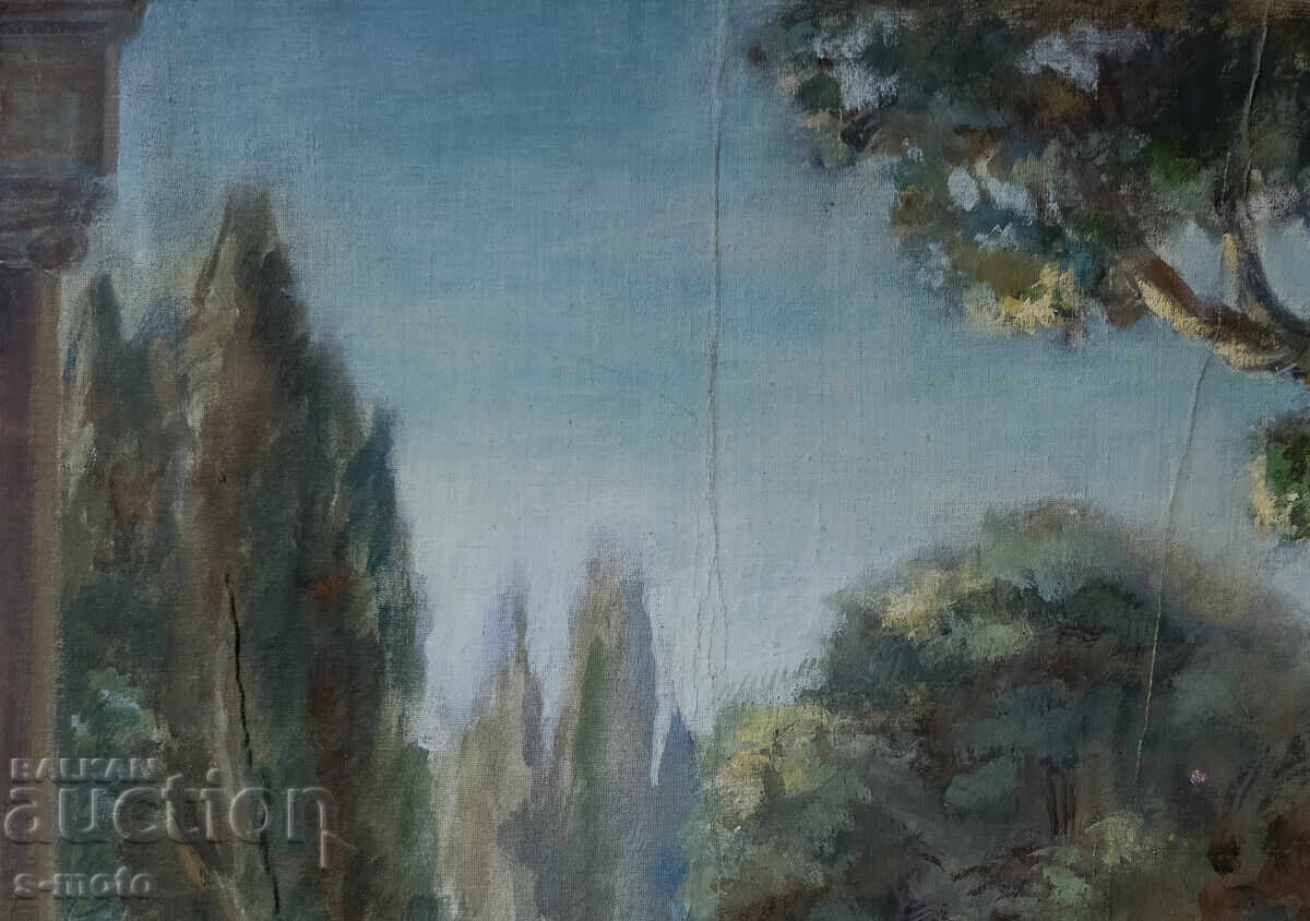 Παλιός ελαιογραφικός πίνακας τοπίου - 7