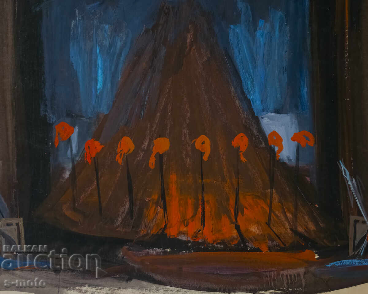 Аукцион Картина гваш сценография интериор Аукцион Картина гваш сценография интериор