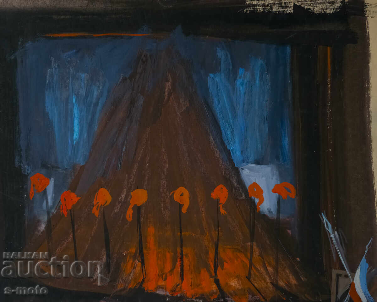 Доставка на Картина гваш сценография интериор Доставка на Картина гваш сценография интериор