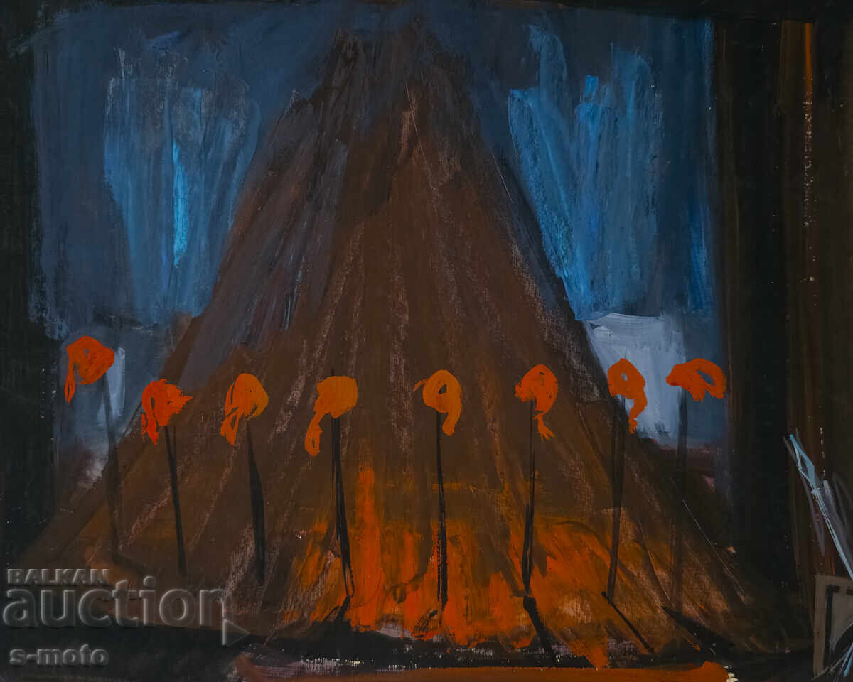 Картина гваш сценография интериор - 6 Картина гваш сценография интериор - 6