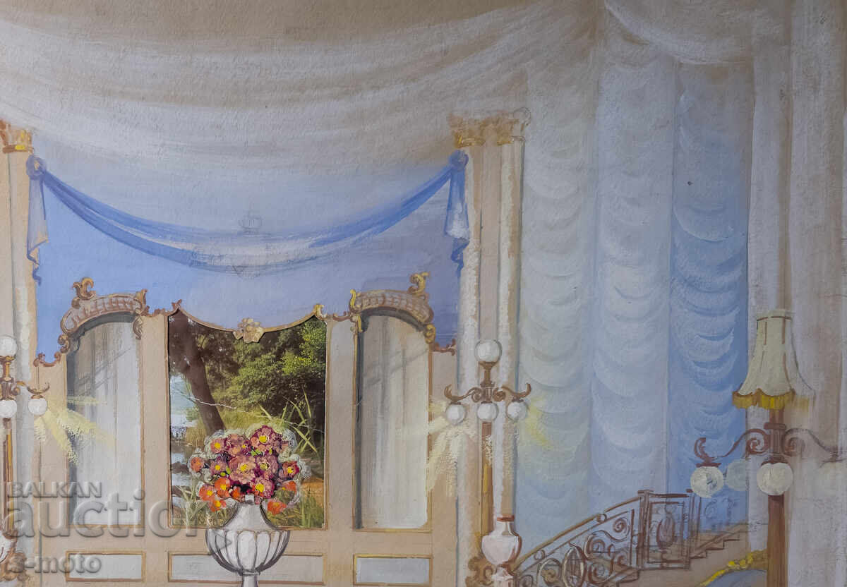 Доставка на Картина гваш сценография интериор Доставка на Картина гваш сценография интериор