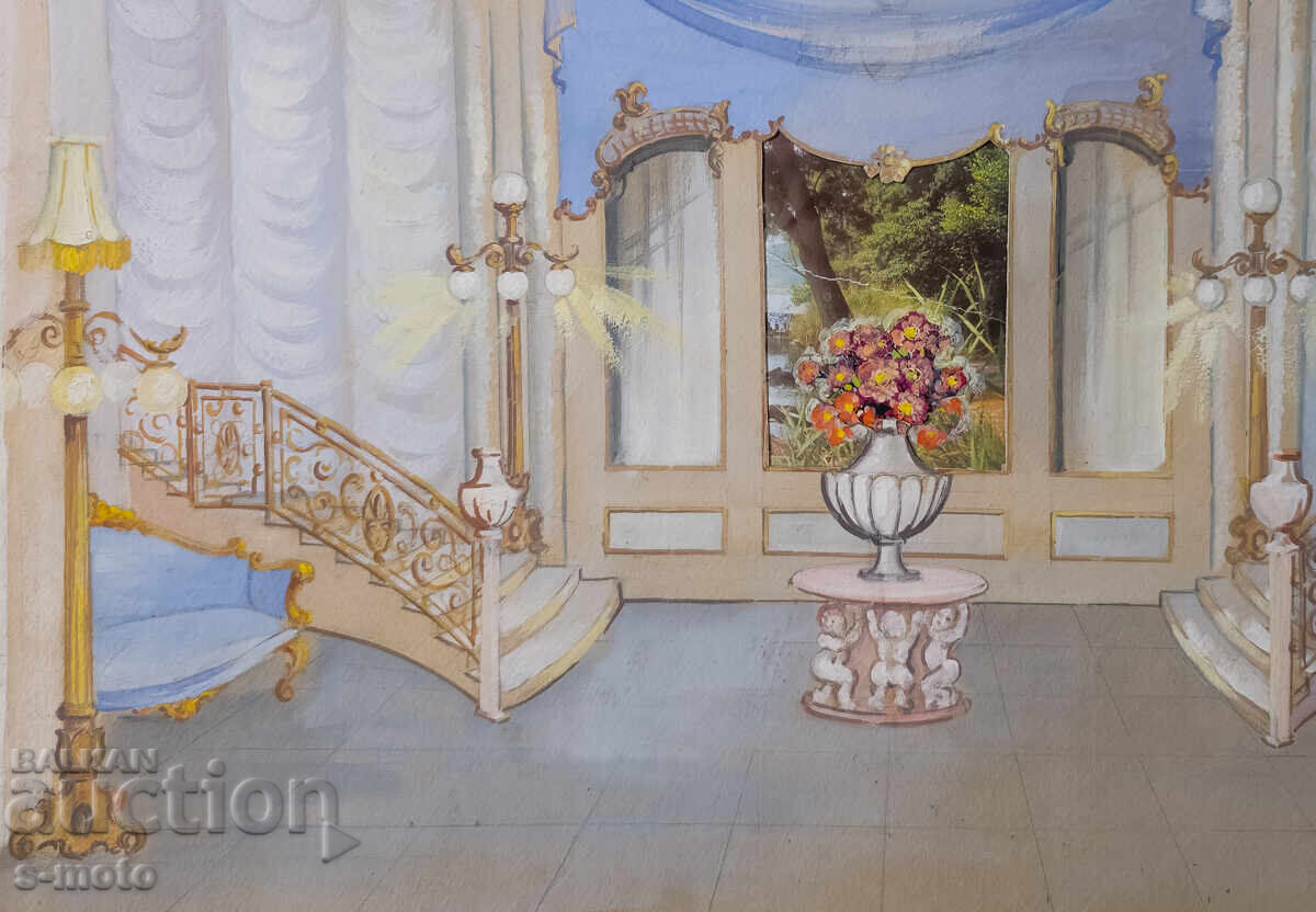 Картина гваш сценография интериор - 7 Картина гваш сценография интериор - 7