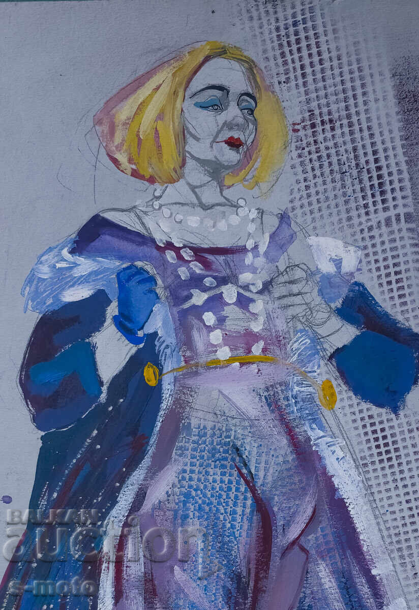 Δημοπρασία Γκουάς ζωγραφική σκηνή γυναικείο πορτρέτο Δημοπρασία Γκουάς ζωγραφική σκηνή γυναικείο πορτρέτο