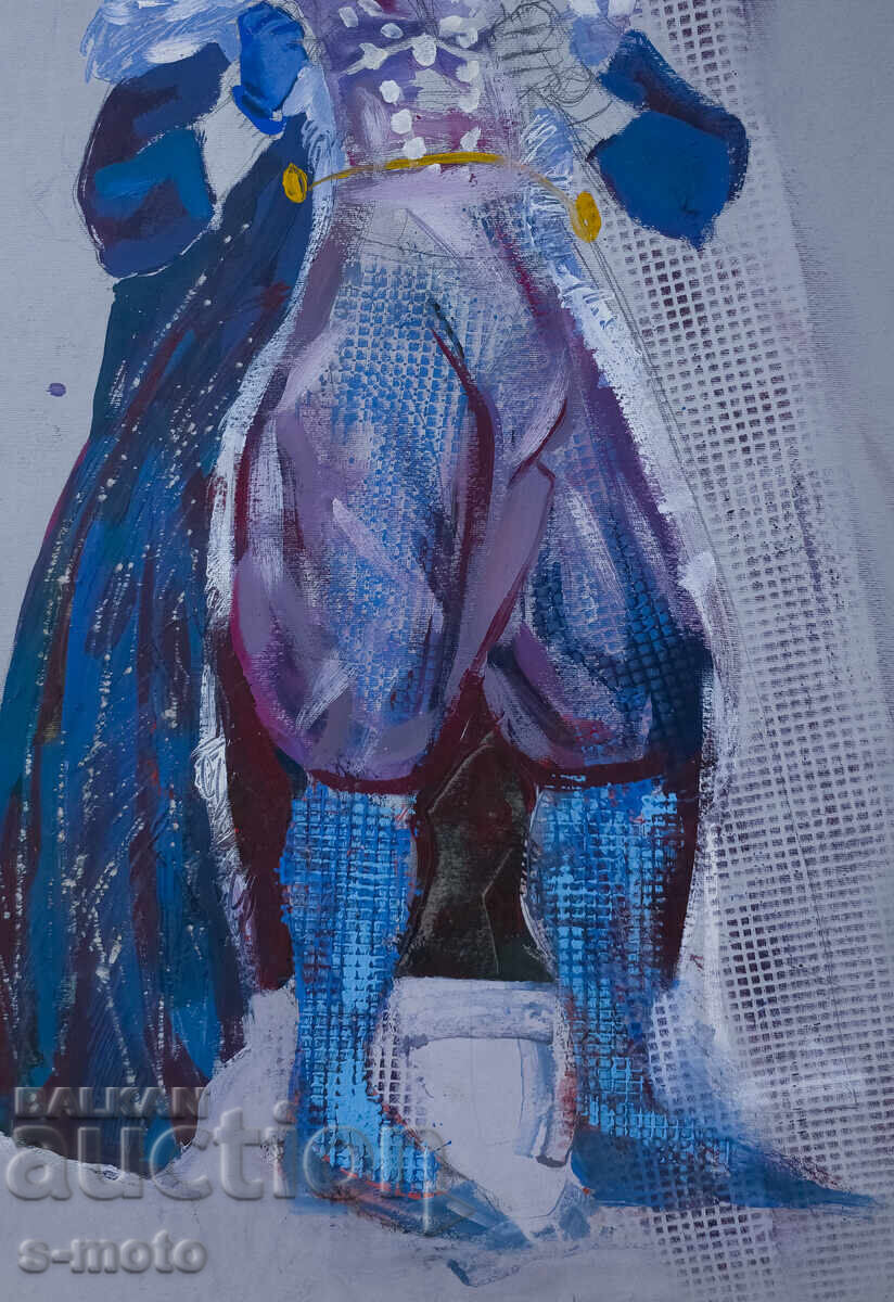 Παράδοση Γκουάς ζωγραφική σκηνή γυναικείο πορτρέτο Παράδοση Γκουάς ζωγραφική σκηνή γυναικείο πορτρέτο