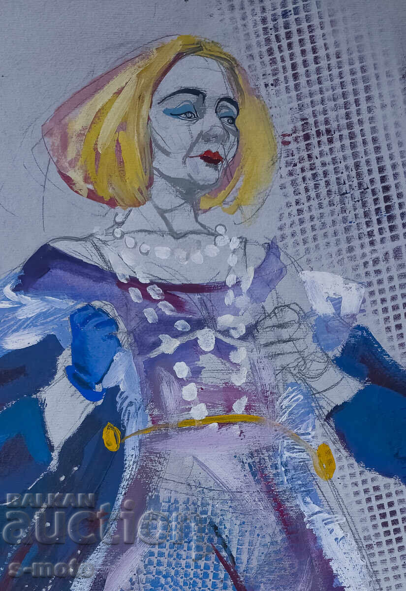 Γκουάς ζωγραφική σκηνή γυναικείο πορτρέτο - 6 Γκουάς ζωγραφική σκηνή γυναικείο πορτρέτο - 6