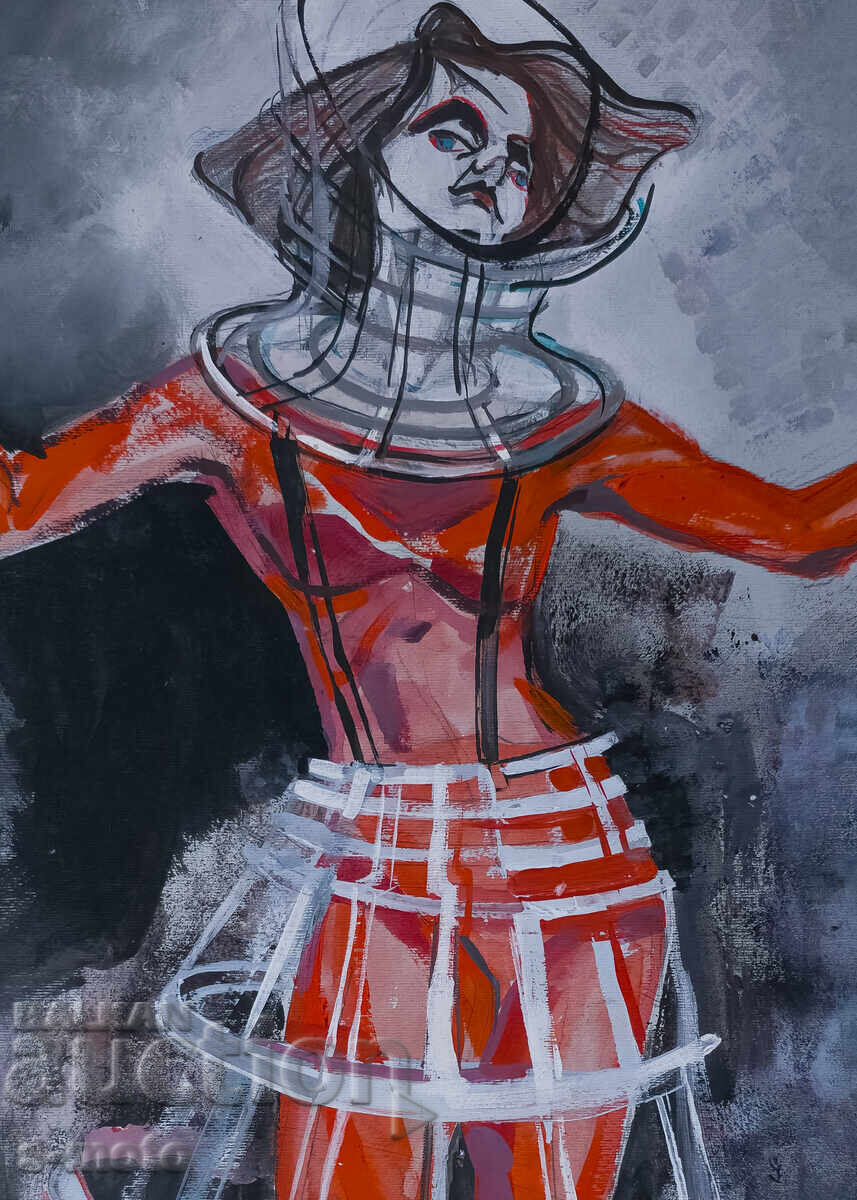 Παράδοση Γκουάς ζωγραφική σκηνή γυναικείο πορτρέτο Παράδοση Γκουάς ζωγραφική σκηνή γυναικείο πορτρέτο