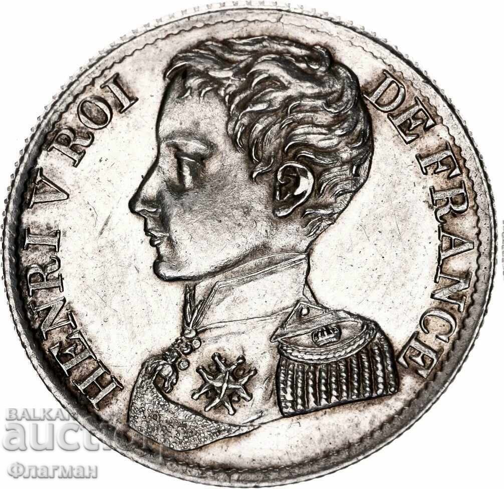 Νόμισμα Γαλλίας 1 Φράγκο 1831 Henry V - RRR