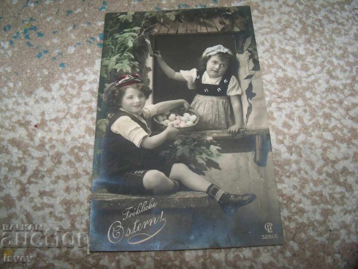 Old Austrian Easter postcard 1912 with price 10.00 BGN | € 5.11