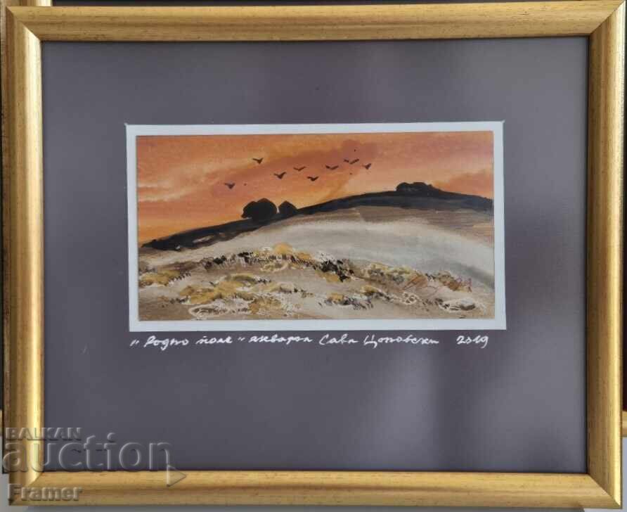 Watercolor by the great artist STOLETNIKA Sava Tsonovski 12F