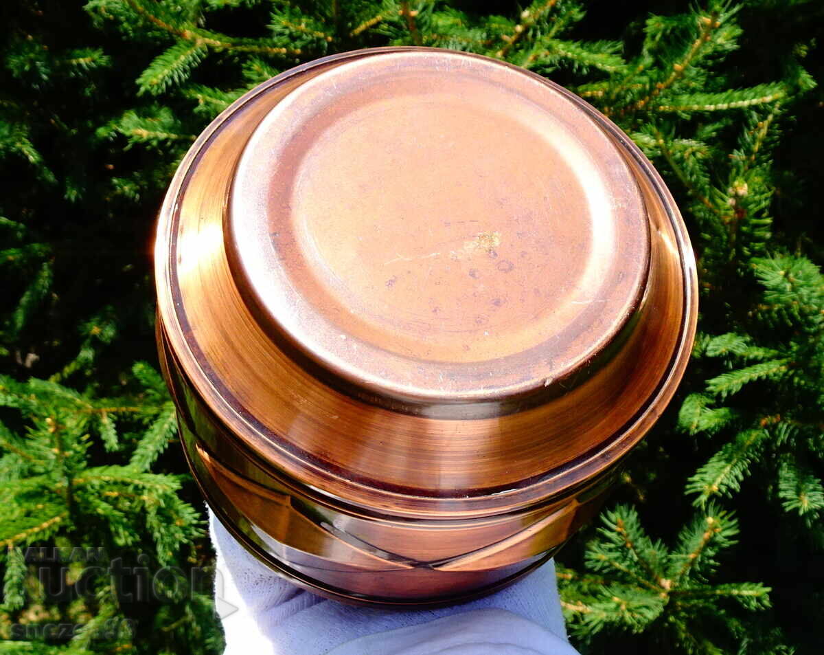 Copper wine jug 2 L, pure copper, embossed - 7