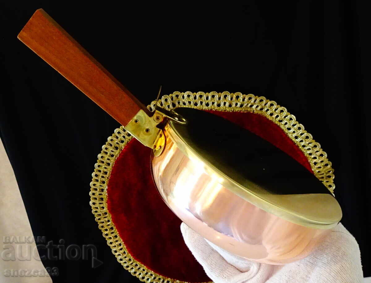 Μέλι δοχείο για ψίχουλα, χάλκινο τηγάνι με καπάκι - 5 Μέλι δοχείο για ψίχουλα, χάλκινο τηγάνι με καπάκι - 5