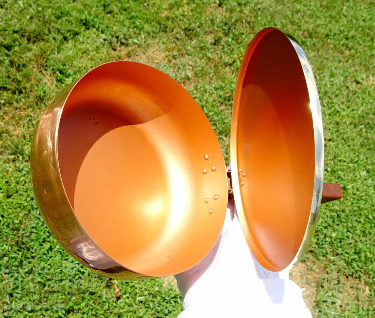 Μέλι δοχείο για ψίχουλα, χάλκινο τηγάνι με καπάκι - 6 Μέλι δοχείο για ψίχουλα, χάλκινο τηγάνι με καπάκι - 6