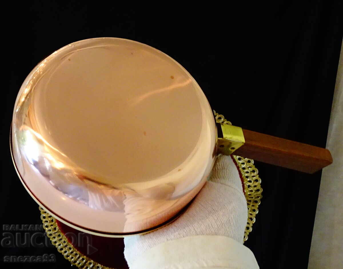 Μέλι δοχείο για ψίχουλα, χάλκινο τηγάνι με καπάκι - 7 Μέλι δοχείο για ψίχουλα, χάλκινο τηγάνι με καπάκι - 7