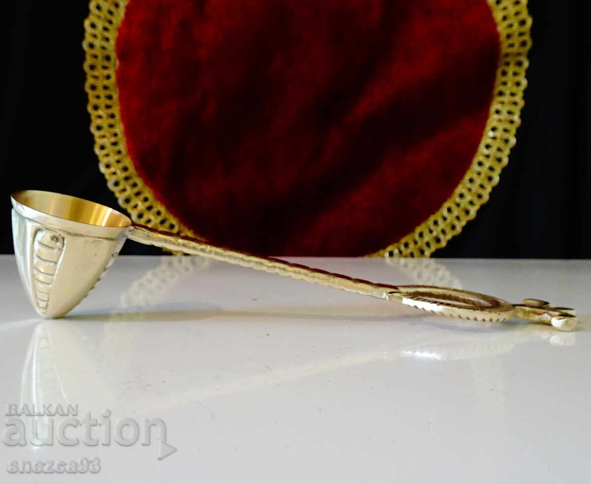 Χάλκινος σβηστήρας κεριών, λείριου Bourbon, μπαρόκ - 5