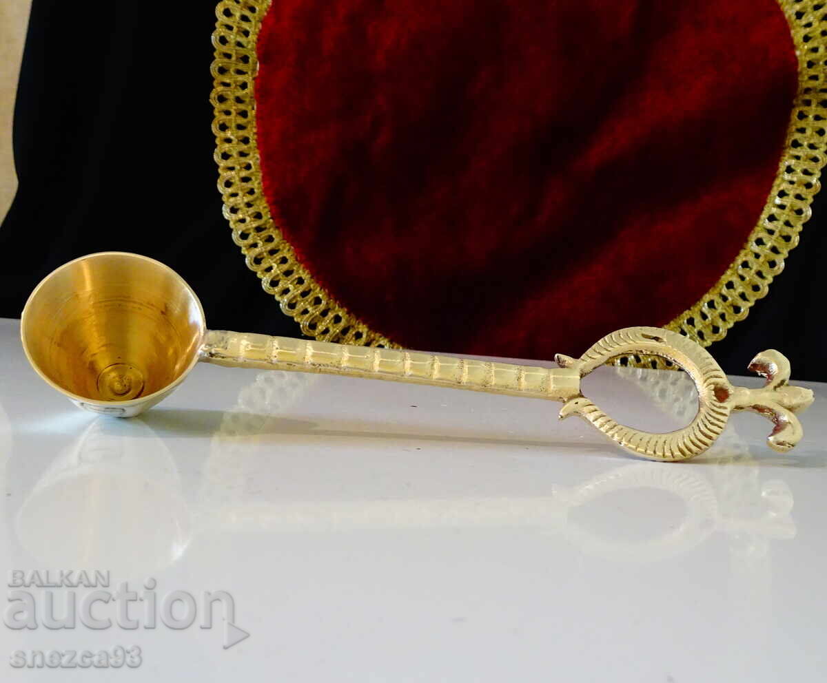 Χάλκινος σβηστήρας κεριών, λείριου Bourbon, μπαρόκ - 6