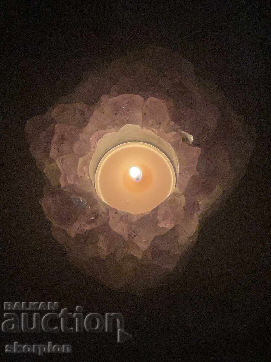 Amethyst tea light holder - 7