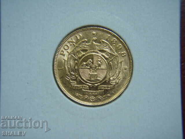 1 λίρα 1898 Νότια Αφρική (Yuzhna Afrika) /2/ - AU+ (χρυσός) με τιμή 2099.89 BGN | € 1073.66