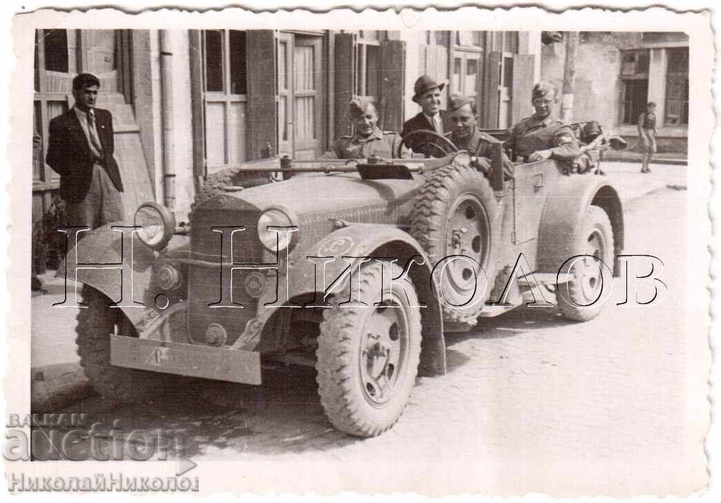 Small Old Photo German Soldiers Haskovo Photo Hanev E057