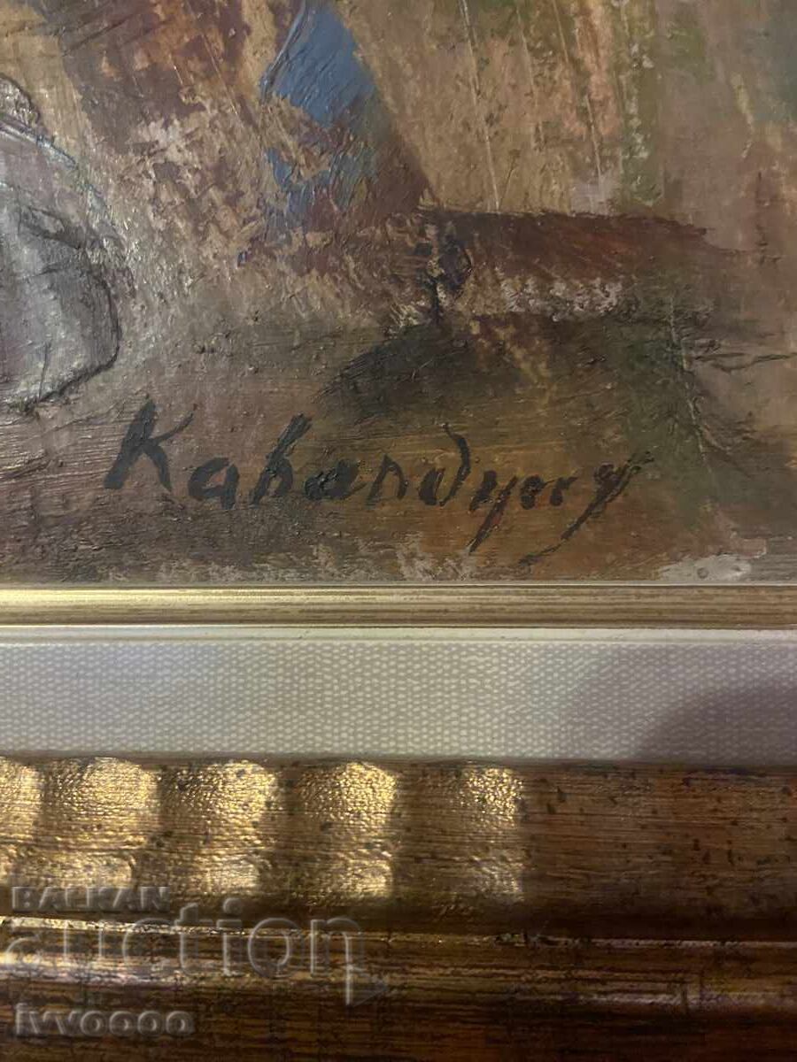 Tablou de Vladimir Kavaldjiev cu preț 2000.00 BGN | € 1022.58 Tablou de Vladimir Kavaldjiev cu preț 2000.00 BGN | € 1022.58