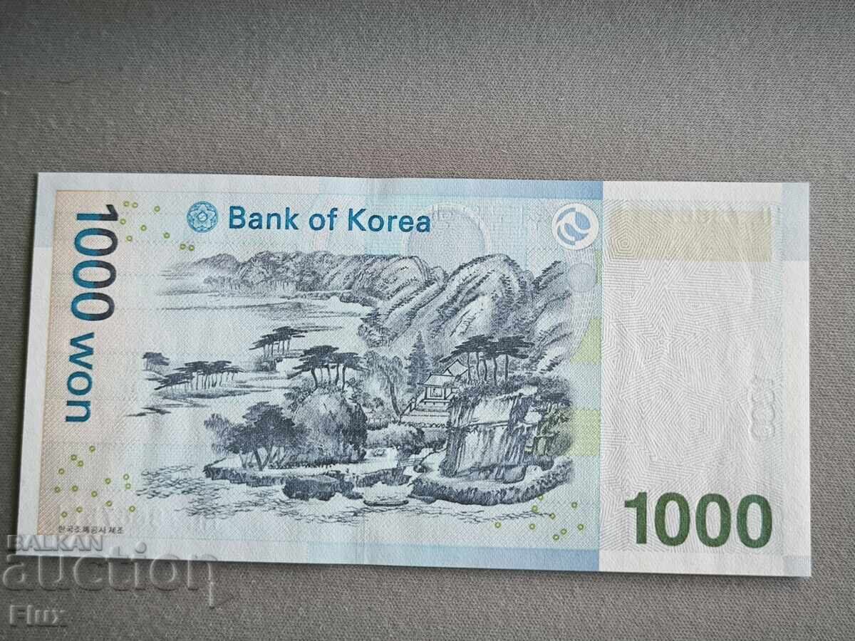 Τραπεζογραμμάτιο - Νότια Κορέα - 1000 Won UNC | 2007 με τιμή 6.00 BGN | € 3.07 Τραπεζογραμμάτιο - Νότια Κορέα - 1000 Won UNC | 2007 με τιμή 6.00 BGN | € 3.07