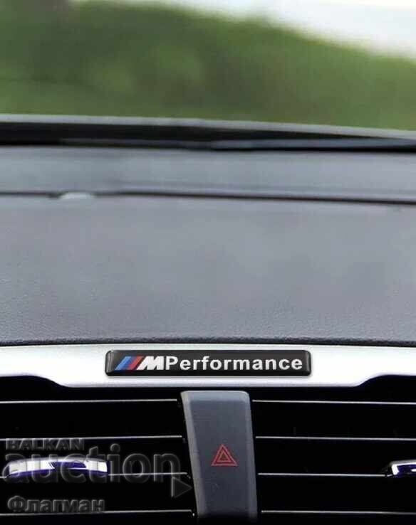Aluminum "M Performance" emblems for BMW, sizes 77 mm / 16 - 7
