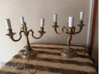 Set de lămpi de masă vintage tip sfeșnic